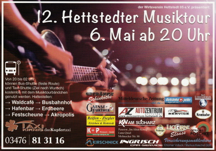 LIVE-PROJEKT am 6. Mai 2017 in Trio-Besetzung im Ratskeller Hettstedt